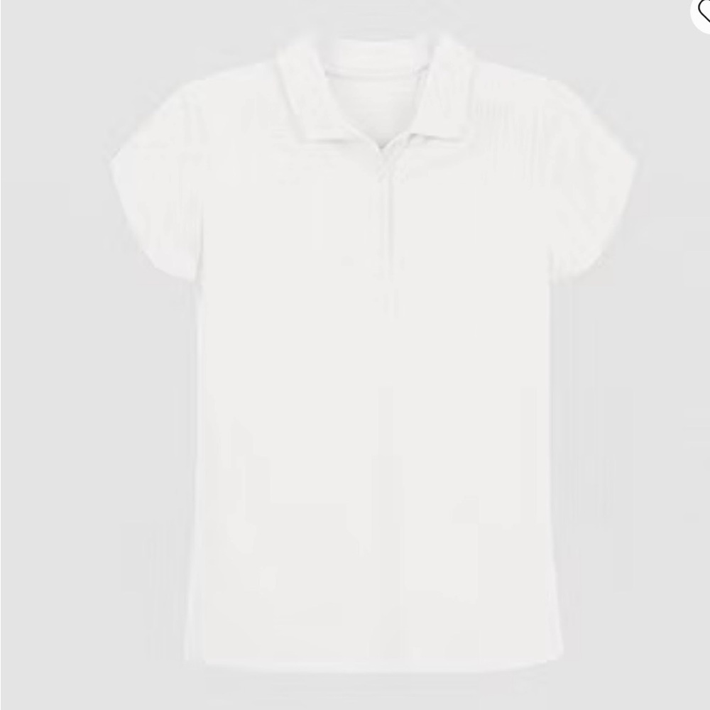IZOD Junior Girl Short Sleeve Polo Shirt in white size M.